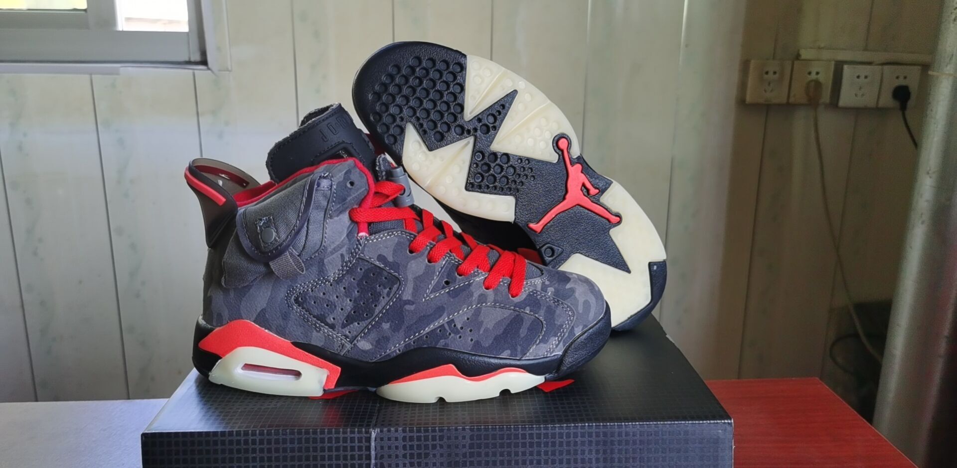 New Air Jordan 6 Grey Black Red